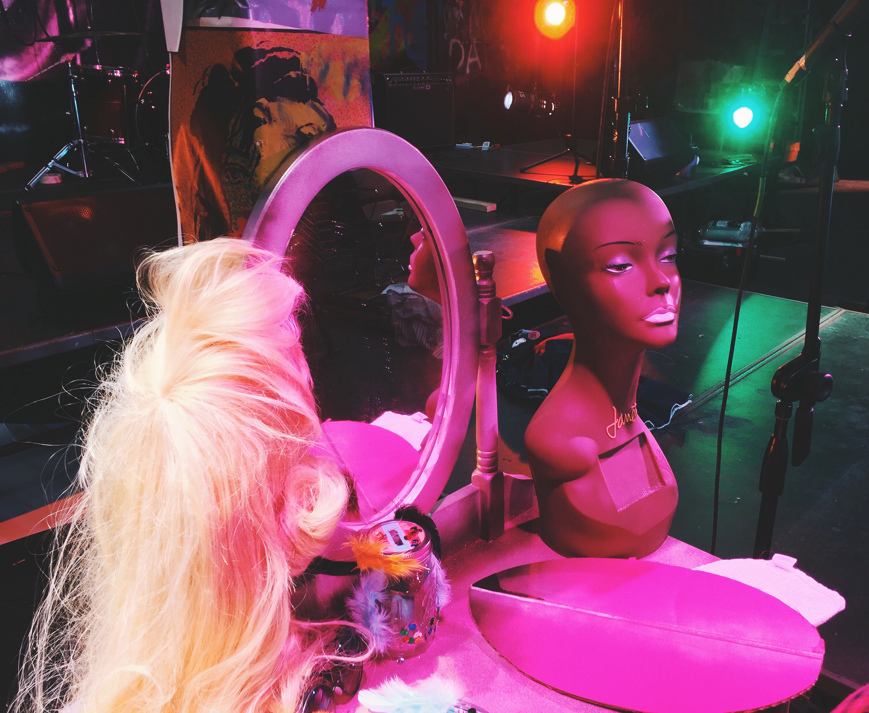 Wig backstage at Hedwig and the Angry Inch